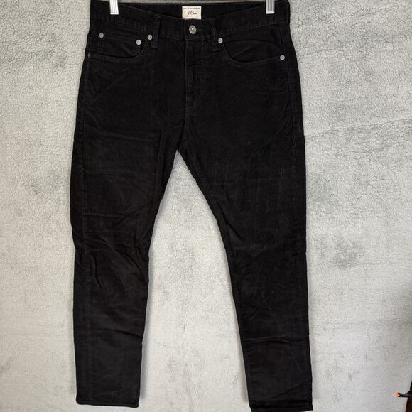 J Crew Pants Mens 30x31 Black Corduroy Chino 484 Slim Fit Classic Casual - Picture 1 of 9